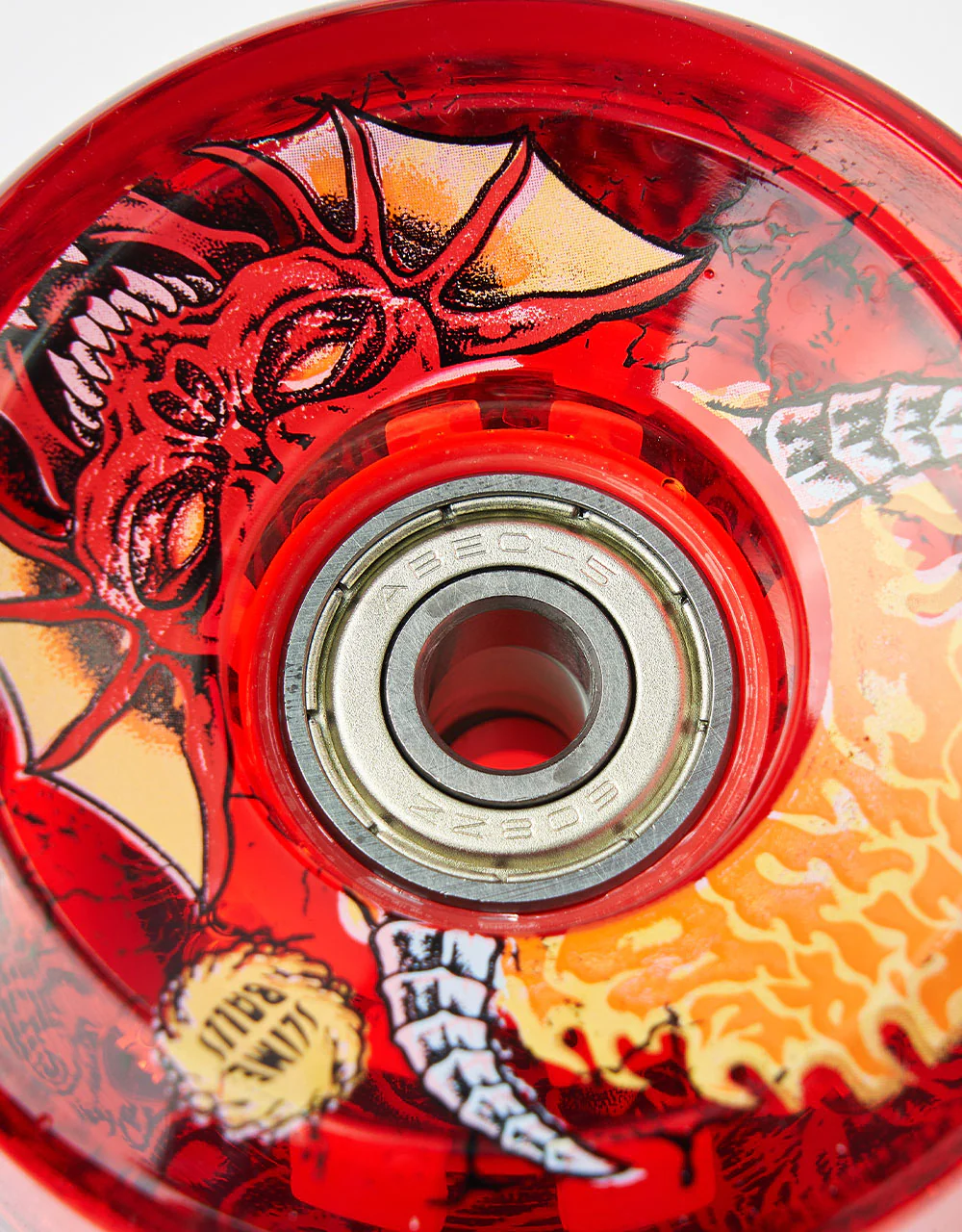 Santa Cruz x Stranger Things Hellfire Club OG Light Ups Skateboard Wheels - 66mm - Image 5