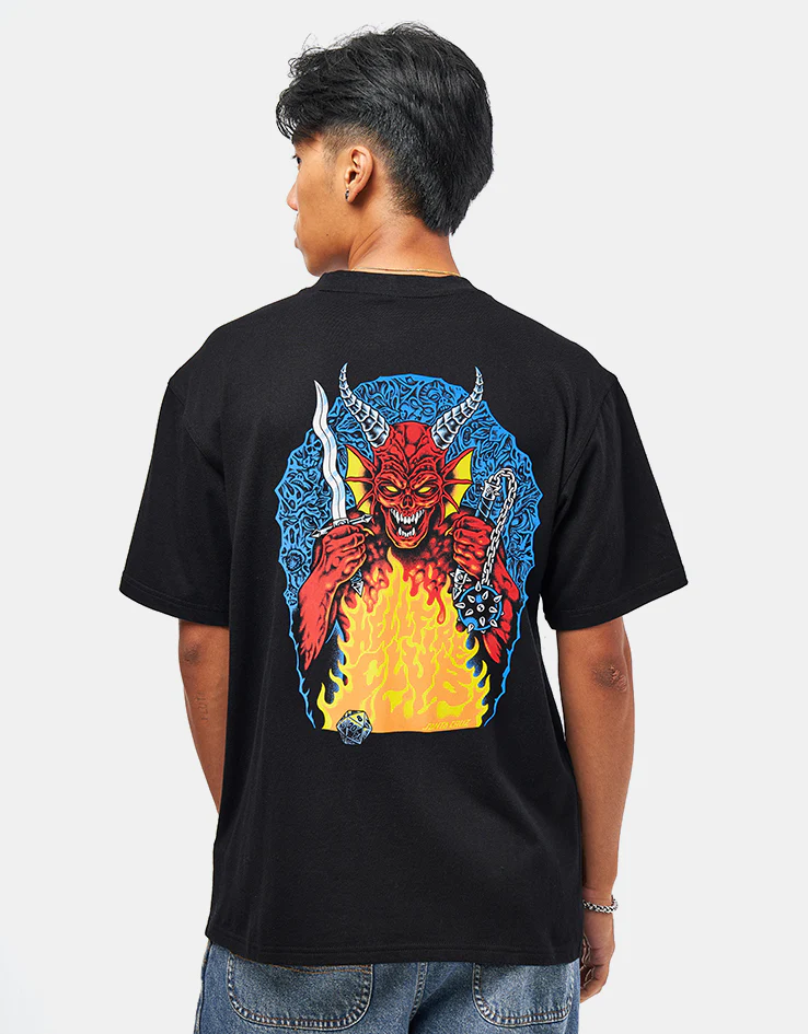 Santa Cruz x Stranger Things Hellfire Pit T-Shirt - Black