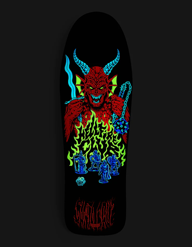 Santa Cruz x Stranger Things Knox Hellfire Pit Skateboard Deck - 10.07" - Image 2