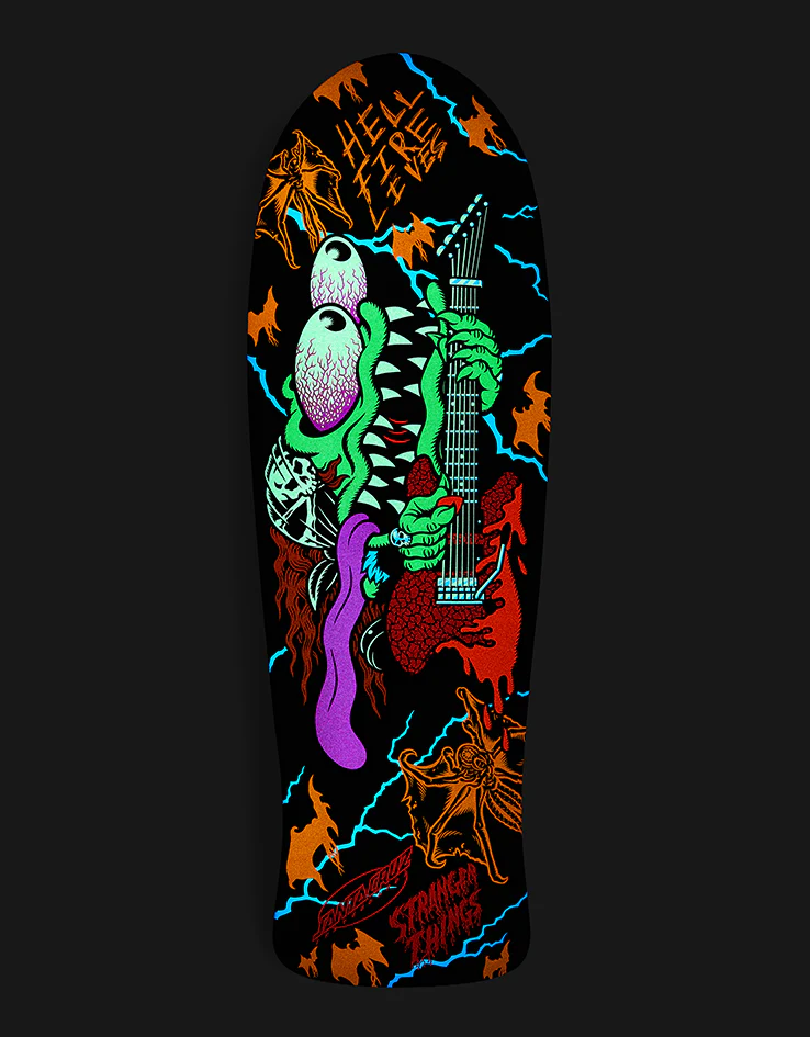 Santa Cruz x Stranger Things Meek Slasher Eddie Reveal Skateboard Deck - 10.1" - Image 2