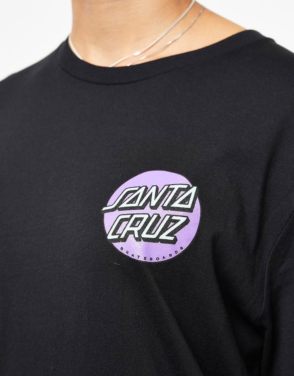 Santa Cruz x Thrasher Womens Diamond Dot Boyfriend T-Shirt - Black - Image 5