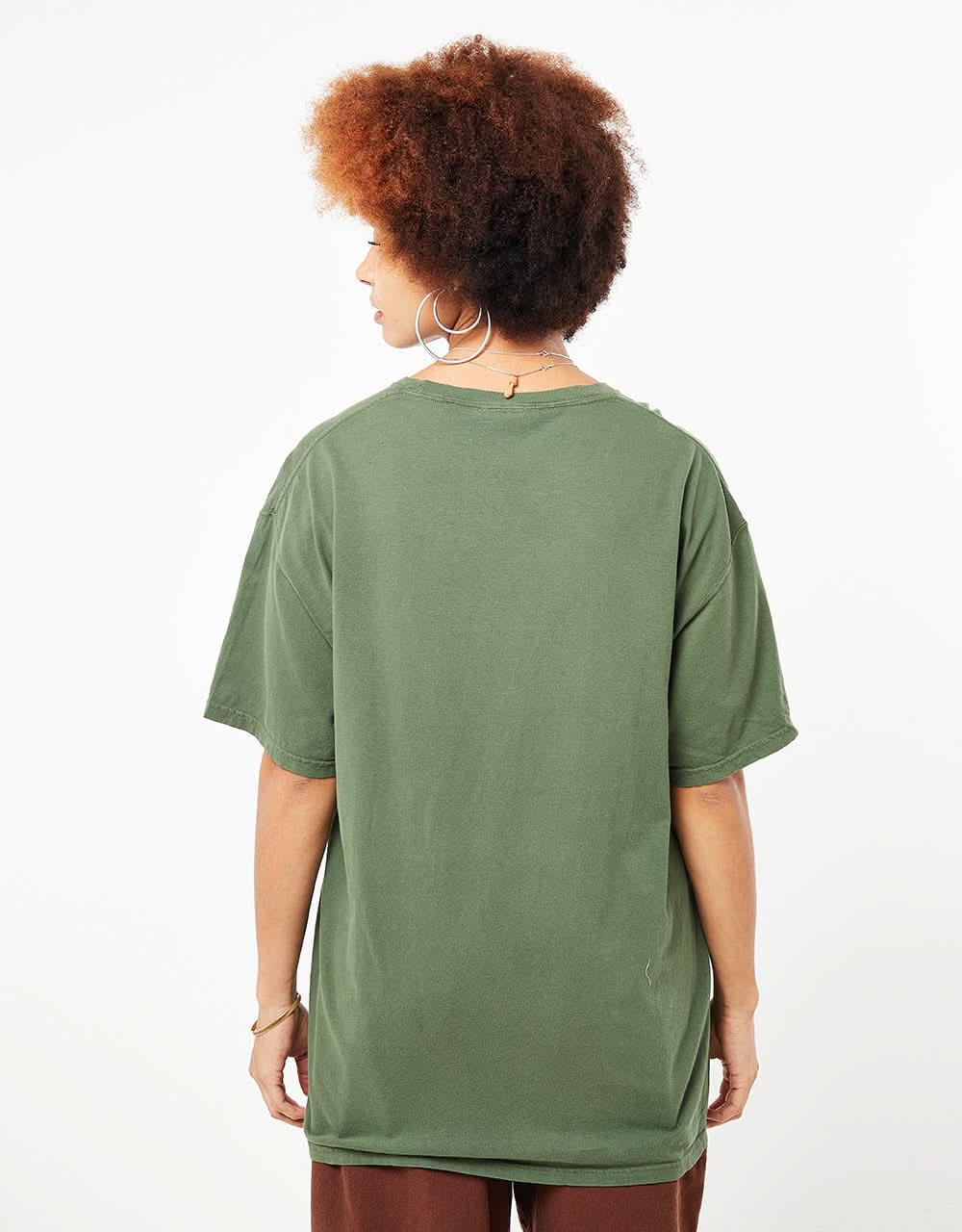 Santa Cruz x Thrasher Womens Screaming Flame Logo T-Shirt - Moss - Image 2