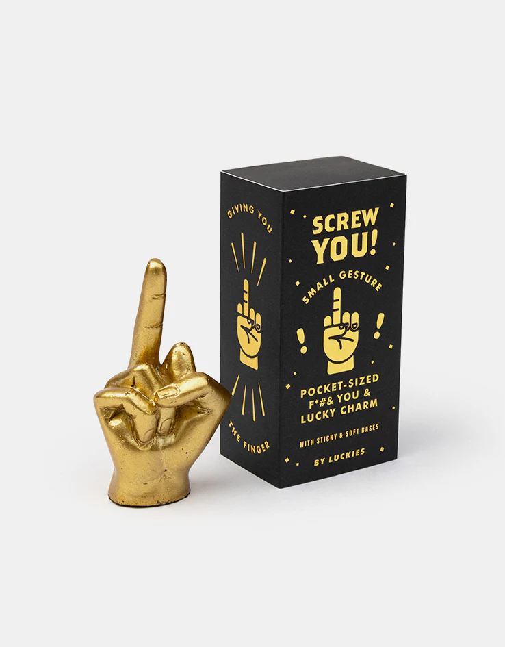 Screw You Good Luck Charm - Gold - Image 2