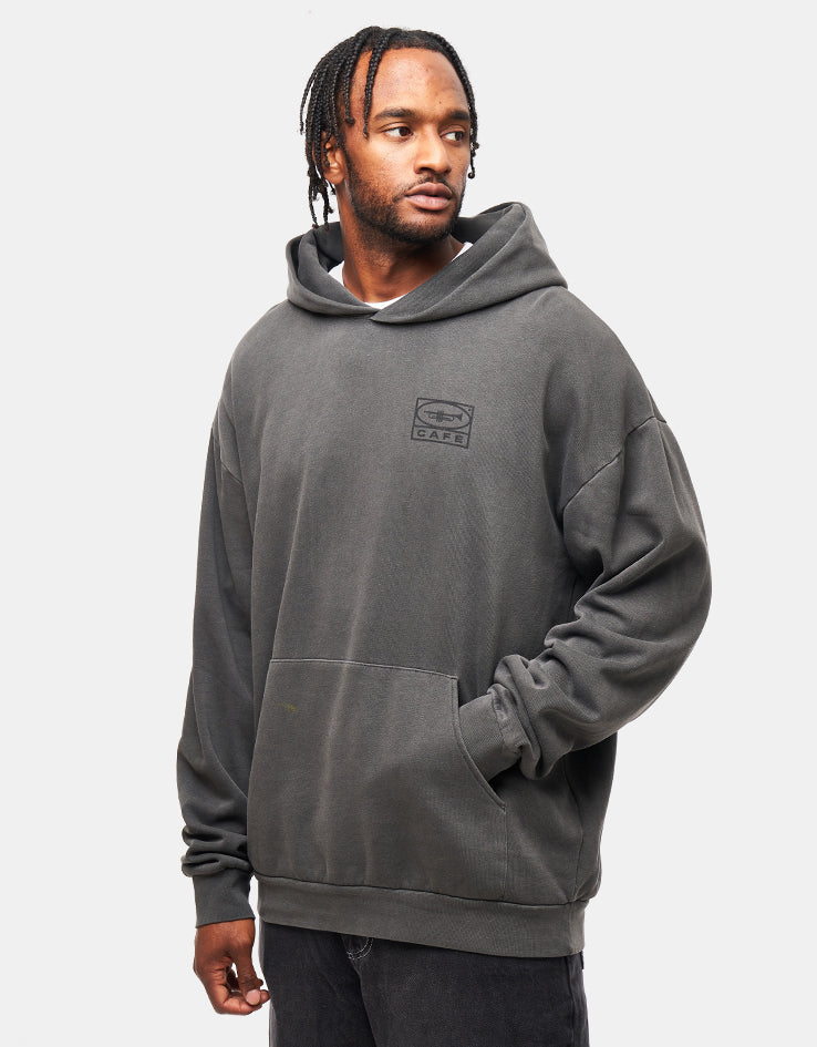 Skateboard Cafe 45 Pullover Hoodie - Charcoal/Black - Image 2