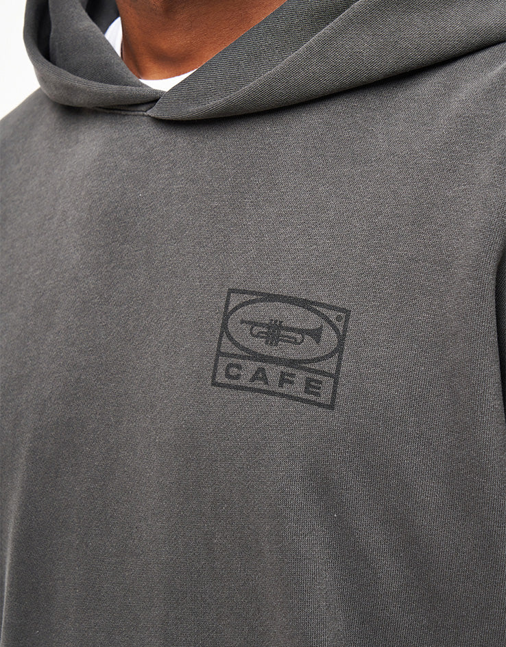 Skateboard Cafe 45 Pullover Hoodie - Charcoal/Black - Image 4