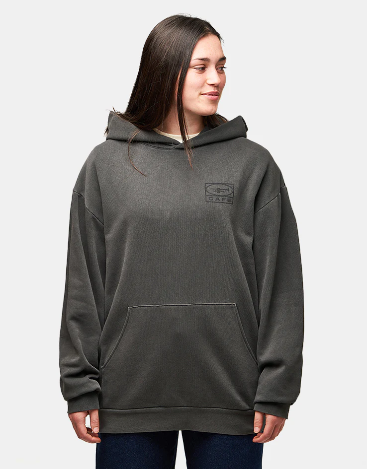 Skateboard Cafe 45 Pullover Hoodie - Charcoal/Black - Image 7
