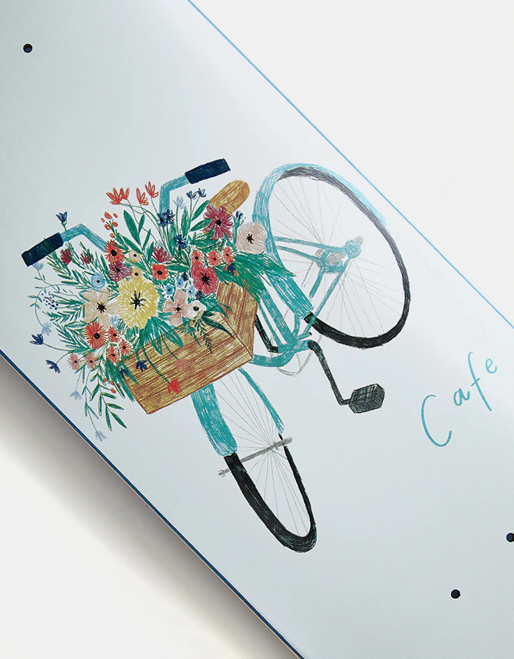 Skateboard Cafe Flower Basket Skateboard Deck - Grey - Image 3
