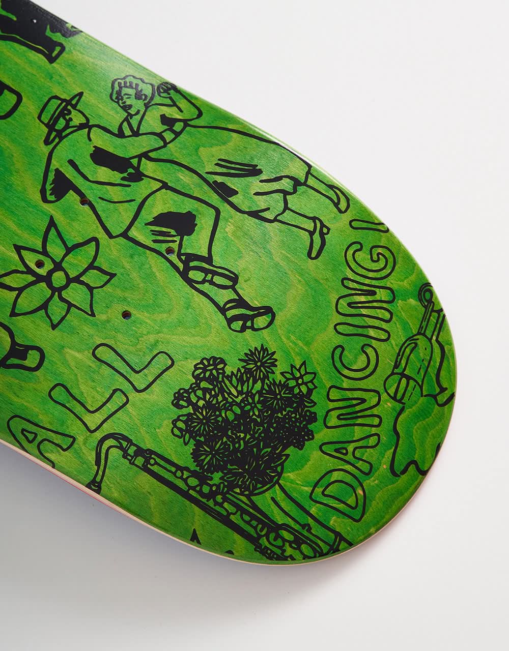 Skateboard Cafe "Gaurab Sketches" C2 Skateboard Deck - Green - Image 3