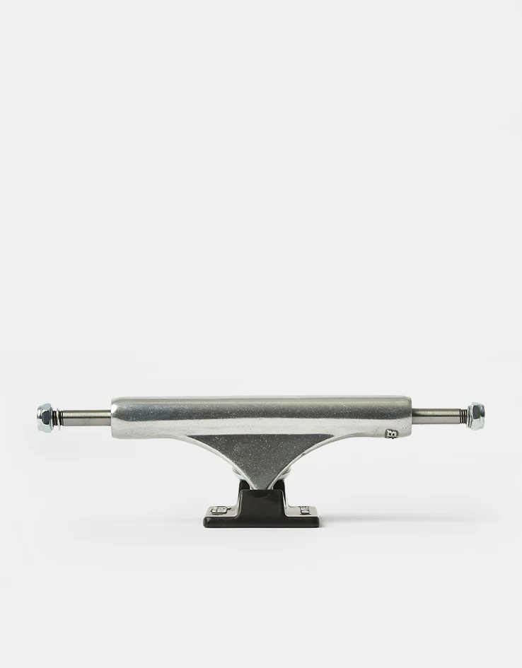 Slappy ST1 Hollow Low Profile Skateboard Trucks - Polished/Black (Pair)