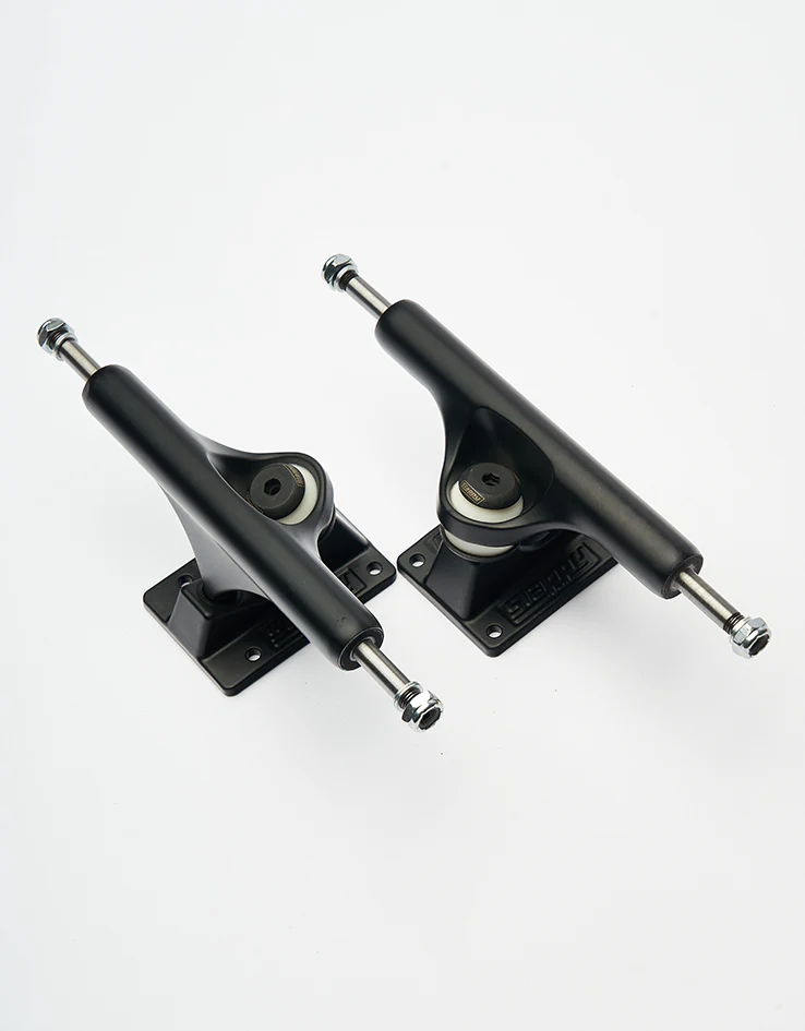 Slappy ST1 Inverted Hollow Lights Skateboard Trucks - Matte Black/Black Gold - Image 2