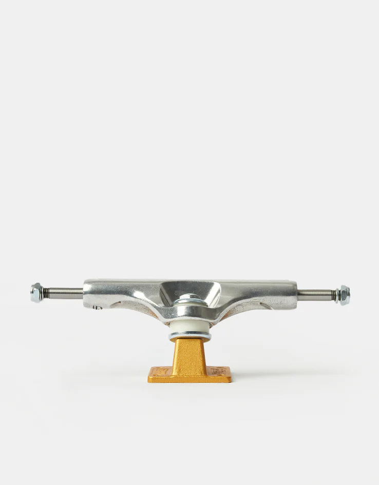 Slappy ST1 Inverted Hollow Lights Skateboard Trucks - Polished/Gold (Pair) - Image 3