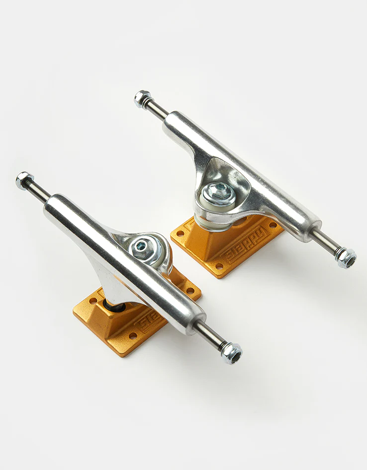 Slappy ST1 Inverted Hollow Lights Skateboard Trucks - Polished/Gold (Pair) - Image 4