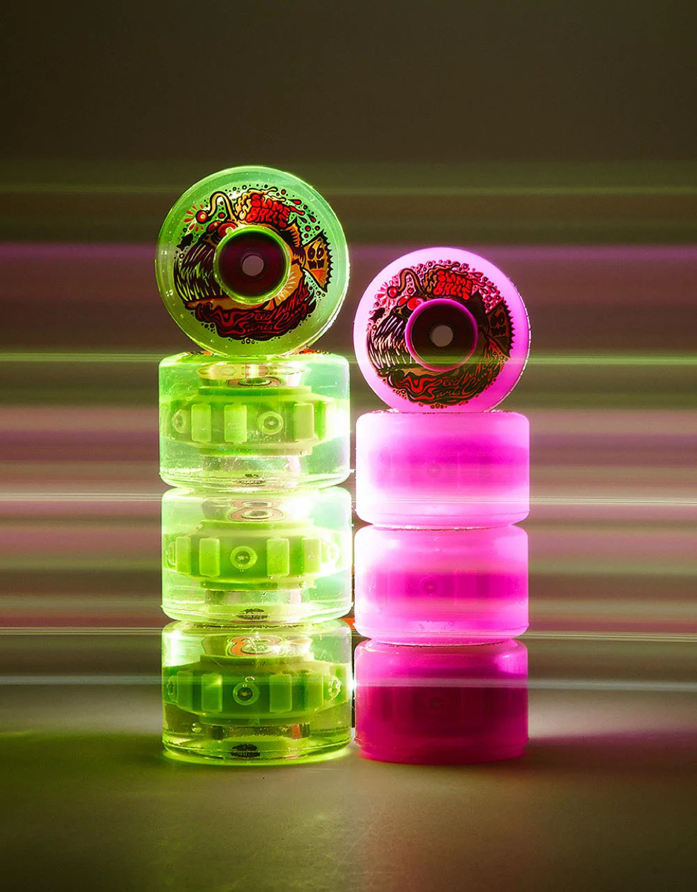 Slime Balls Angler Light Ups OG Slime 78a Skateboard Wheels - 60mm - Image 2
