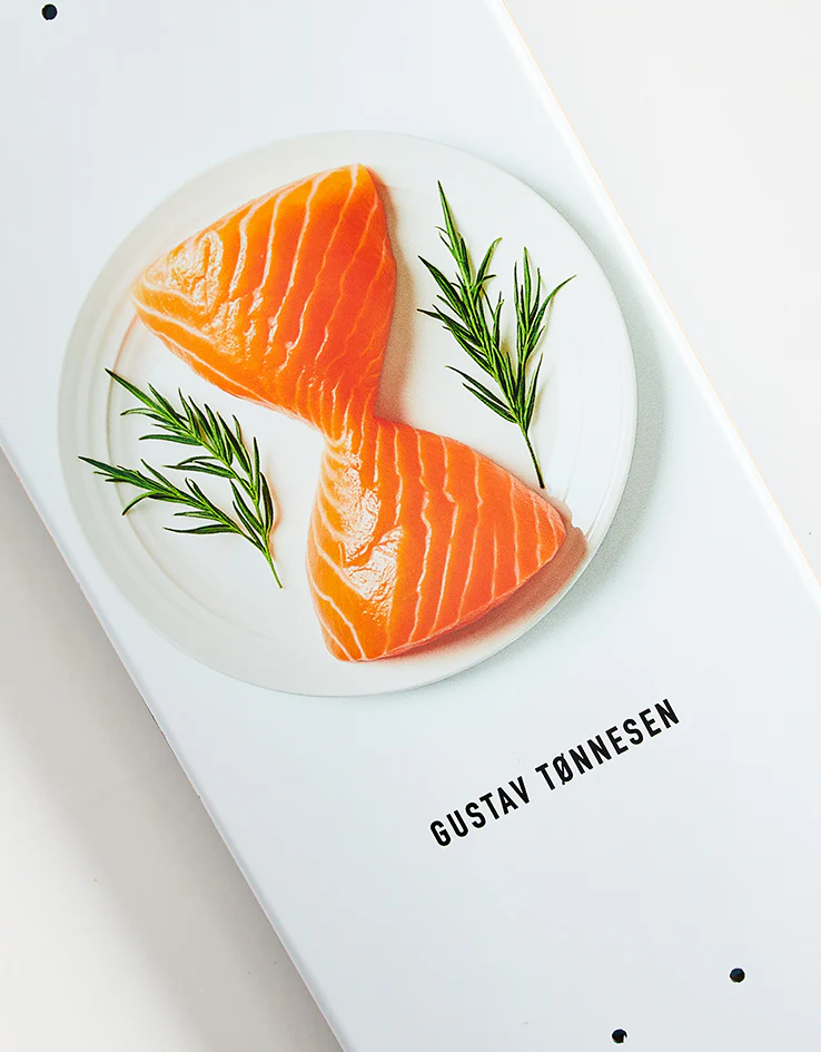 Sour Gustav Salmon Skateboard Deck - 8" - Image 2