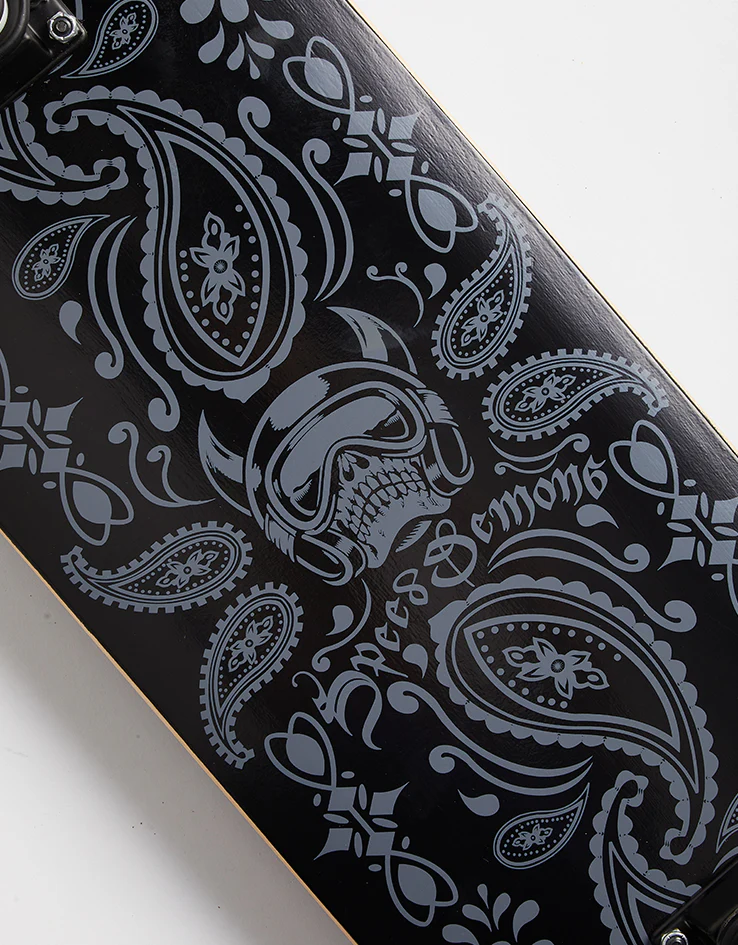 Speed Demons Bandana Complete Skateboard - Black/Black - Image 3