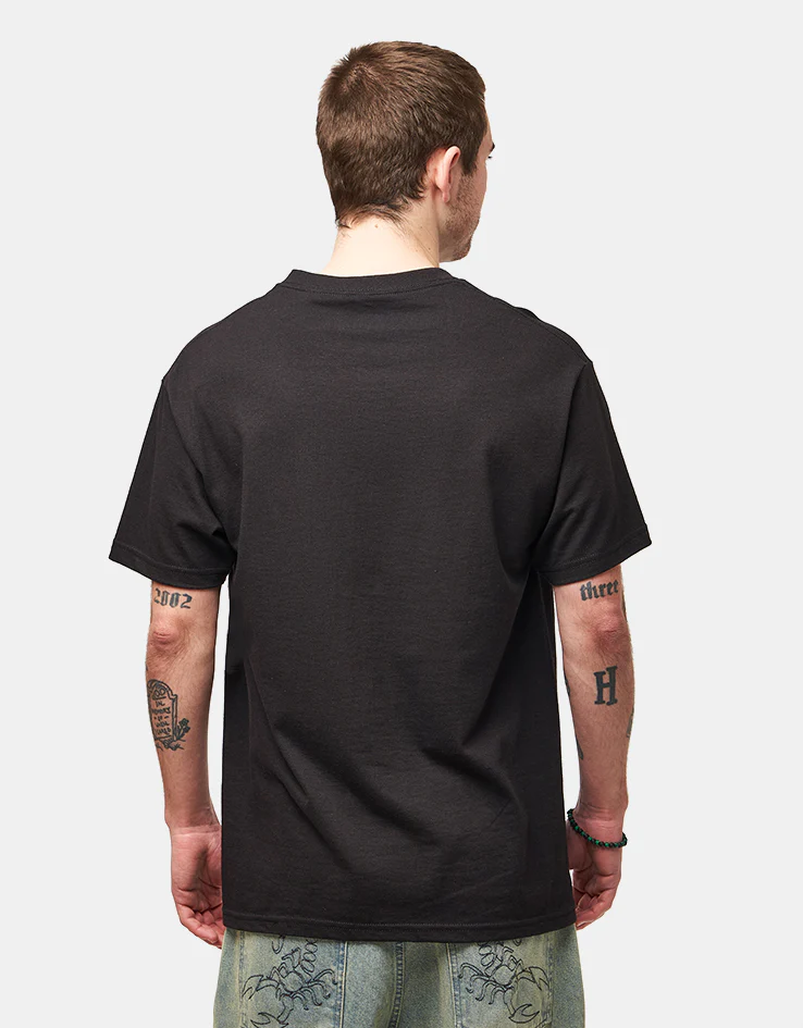 Spitfire Basic Pentagram Drip T-Shirt - Black/Green - Image 2
