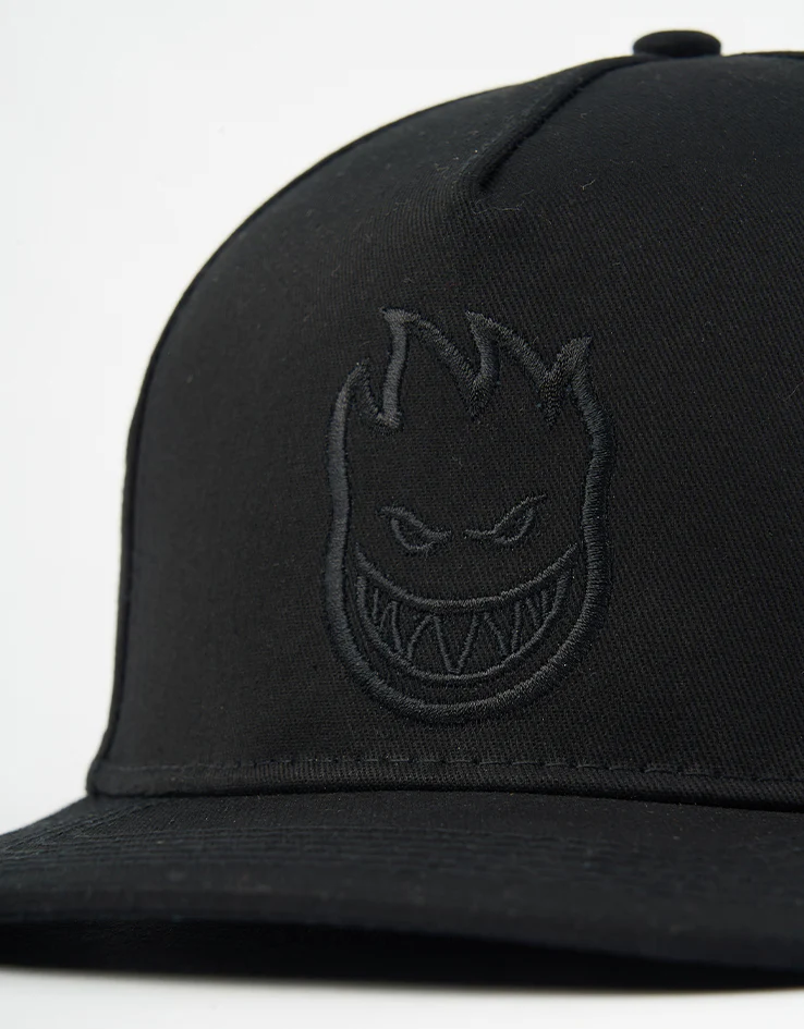 Spitfire Bighead Snapback Cap - Black/Black - Image 2