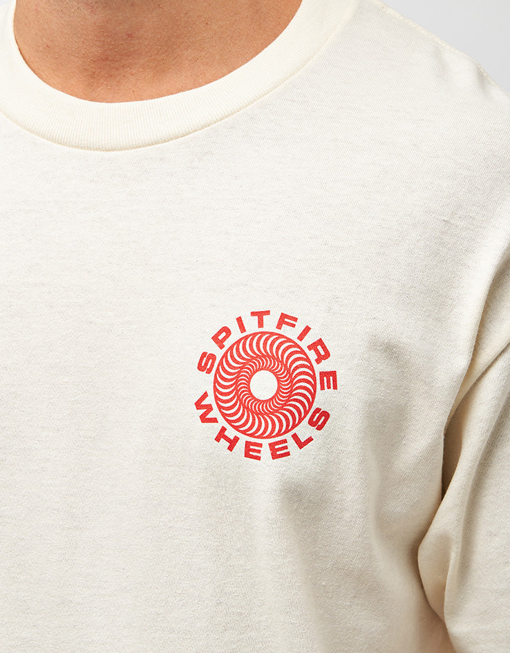 Spitfire Classic '87 Swirl Fill T-Shirt - Cream/Red/Black - Image 4