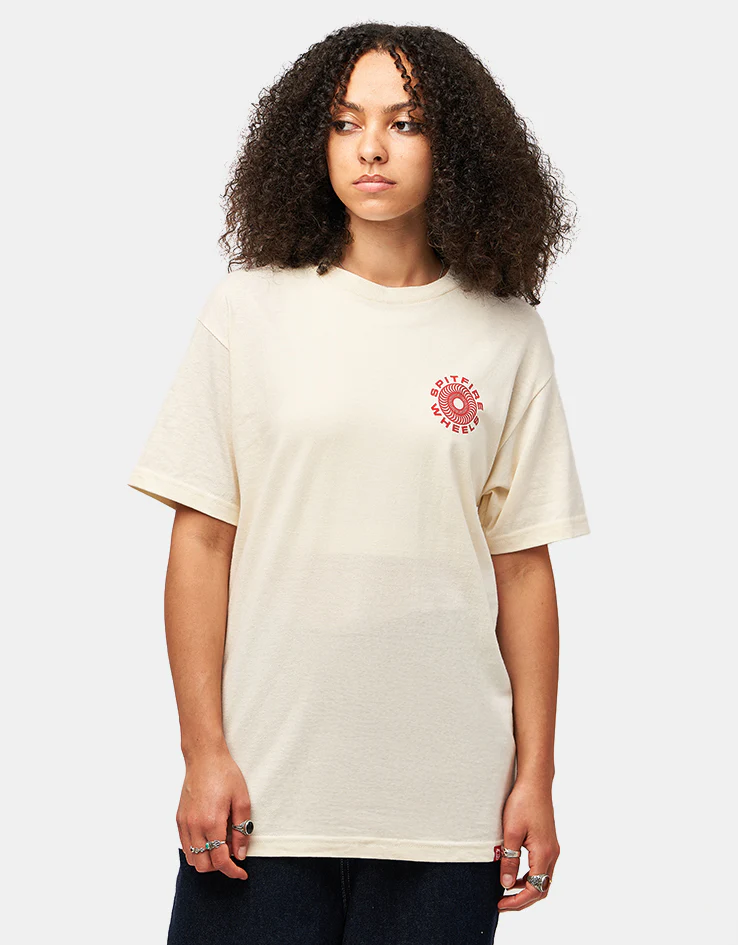Spitfire Classic '87 Swirl Fill T-Shirt - Cream/Red/Black - Image 7