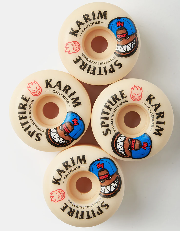 Spitfire Karim Burn Squad Formula Four Radial Full 99d Skateboard Wheels - 58mm - Image 2