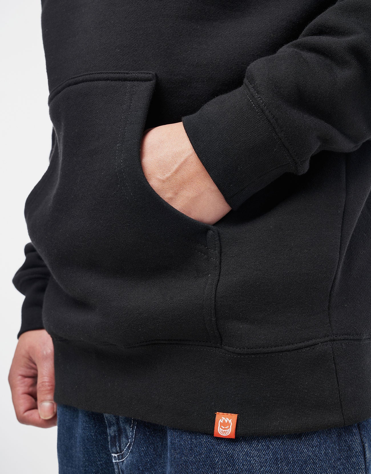 Spitfire x Atlantic Drift Jelly Classic Pullover Hoodie - Black - Image 4