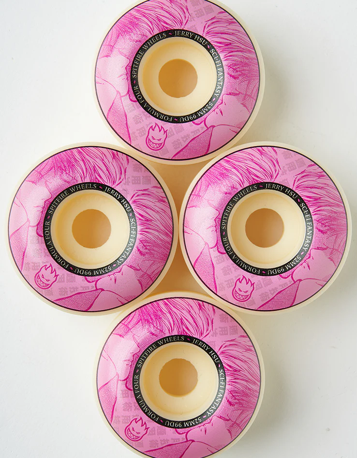 Spitfire x Sci-Fi Fantasy Hsu Classic Formula Four 99d Skateboard Wheels - 52mm - Image 2