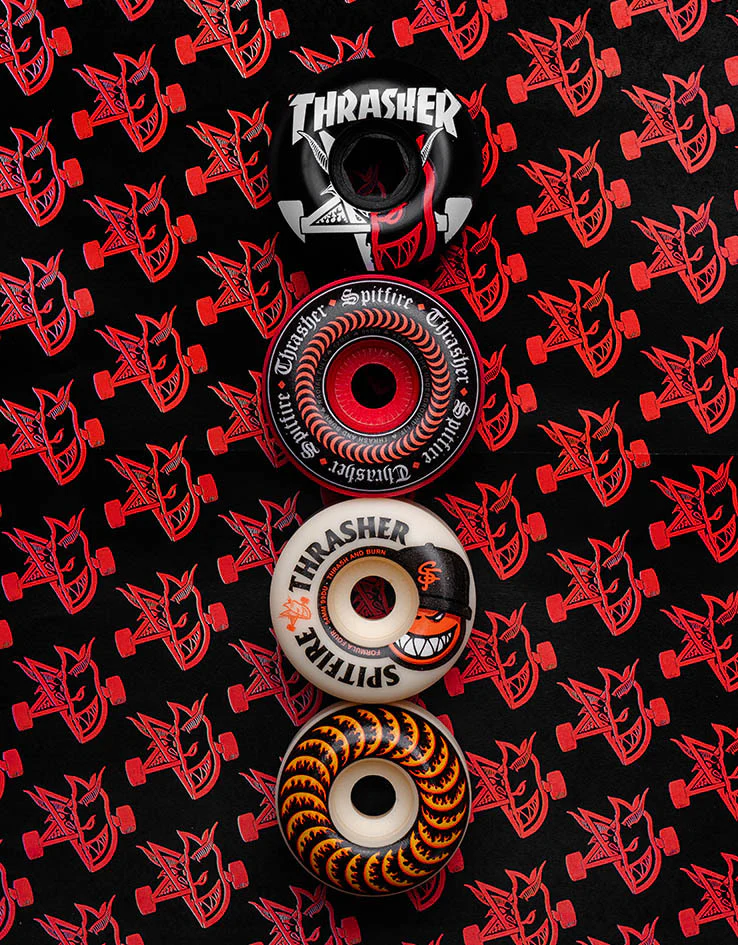 Spitfire x Thrasher Flame Classic Formula Four 99d Skateboard Wheels - 52mm - Image 2