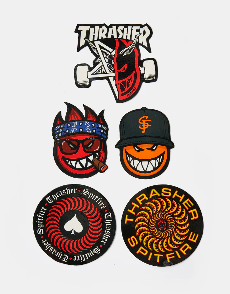 Spitfire x Thrasher Sticker Pack - Image 2
