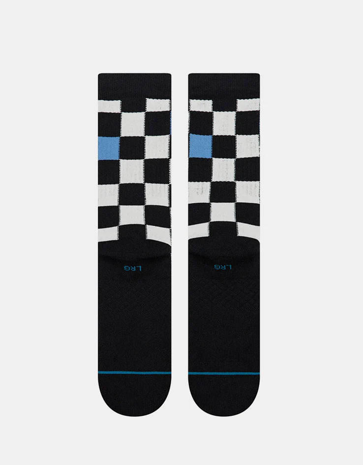 Stance Chef Check Crew Socks - Black - Image 3
