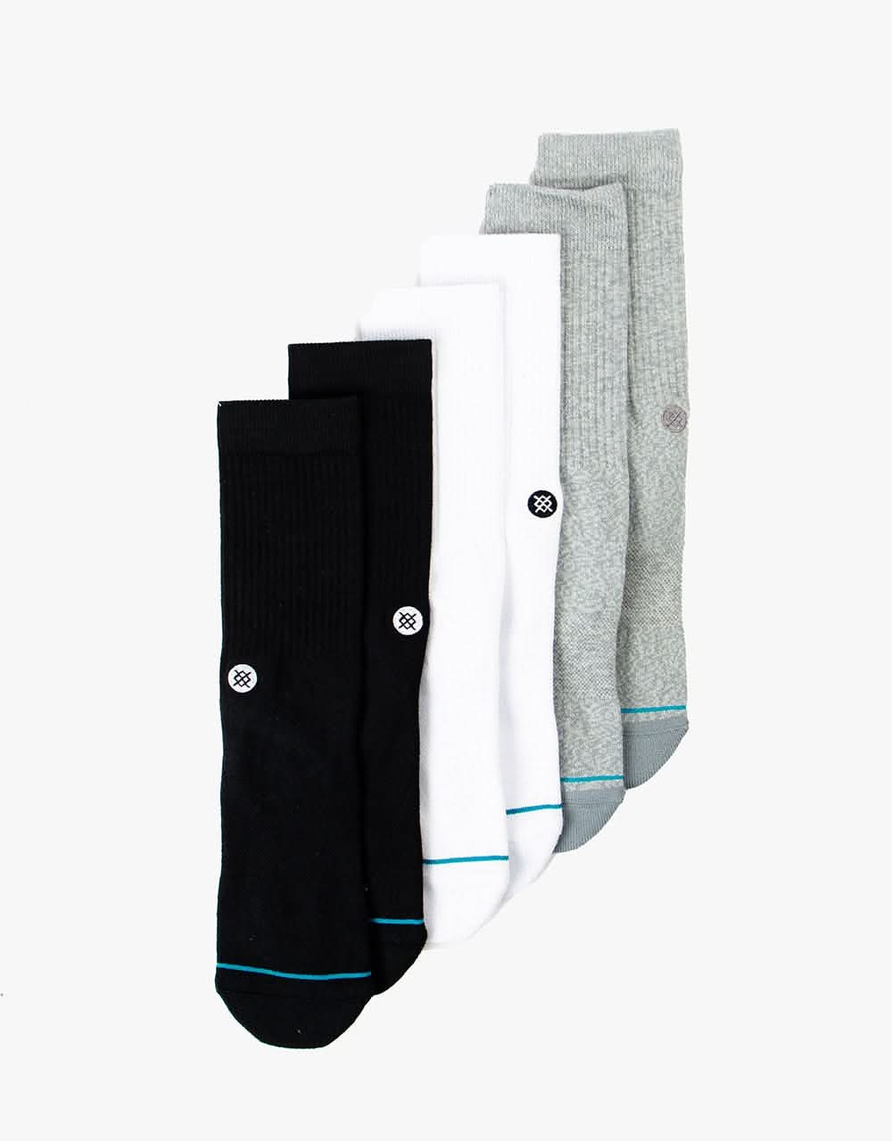 Stance Icon Classic Crew 3 Pack Socks - Multi - Image 2