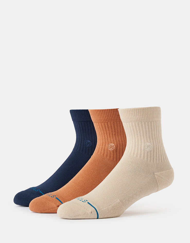 Stance Icon 3 Pack Quarter Socks - Mango