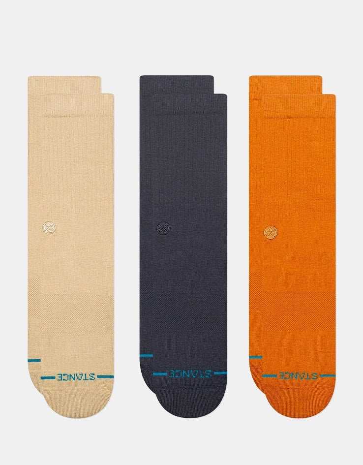 Stance Icon 3 Pack Quarter Socks - Mango - Image 4