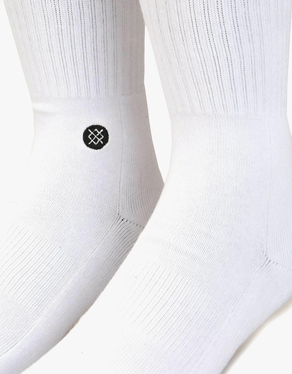 Stance Icon Classic Crew Socks - White - Image 4