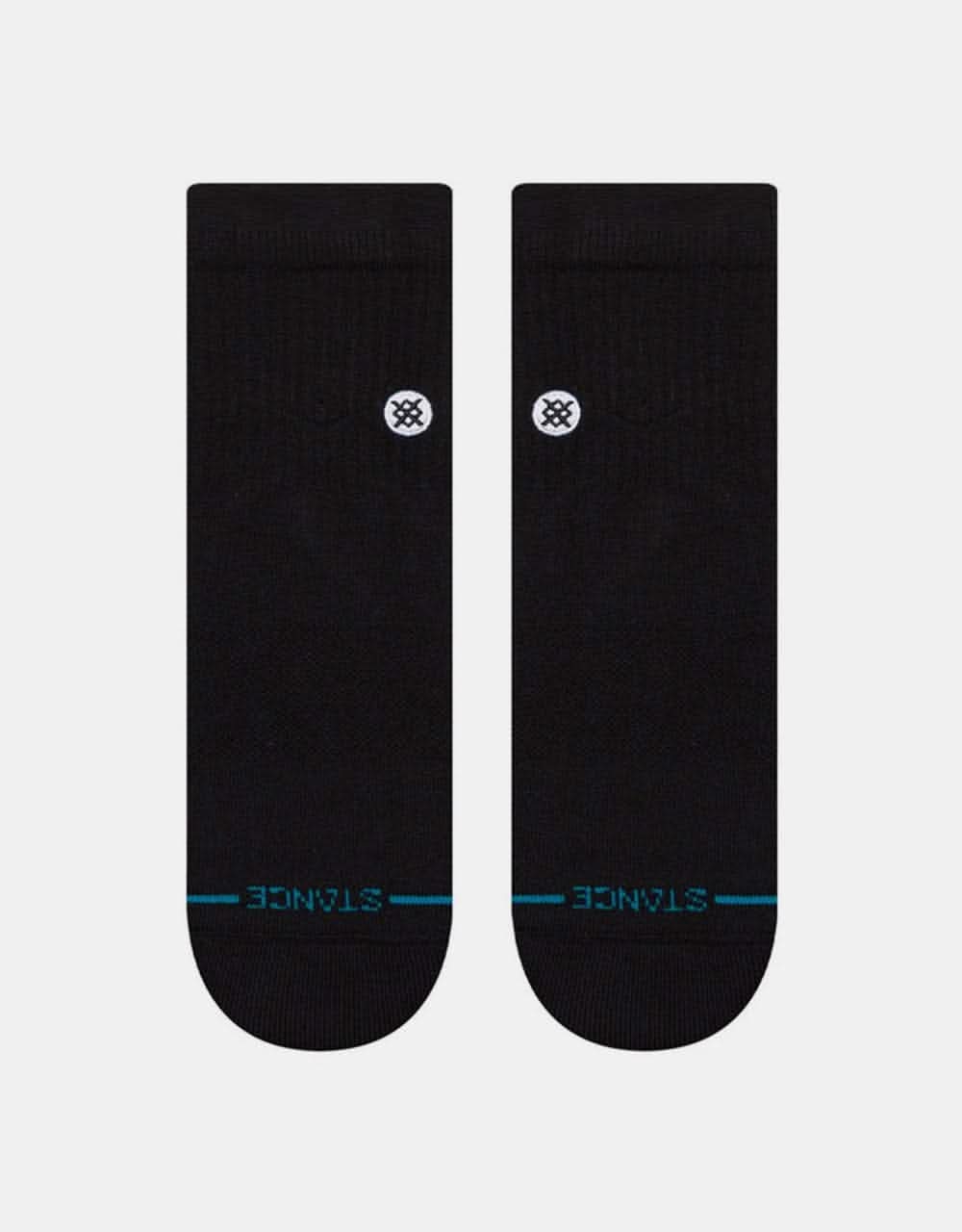 Stance Icon Quarter Classic Crew Socks - Black - Image 2