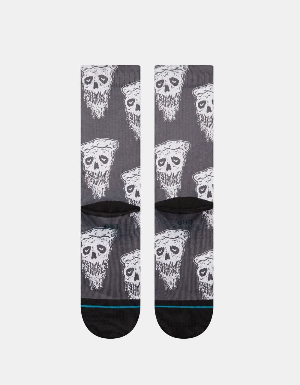 Stance Pizza Face Crew Socks - White/Black - Image 3