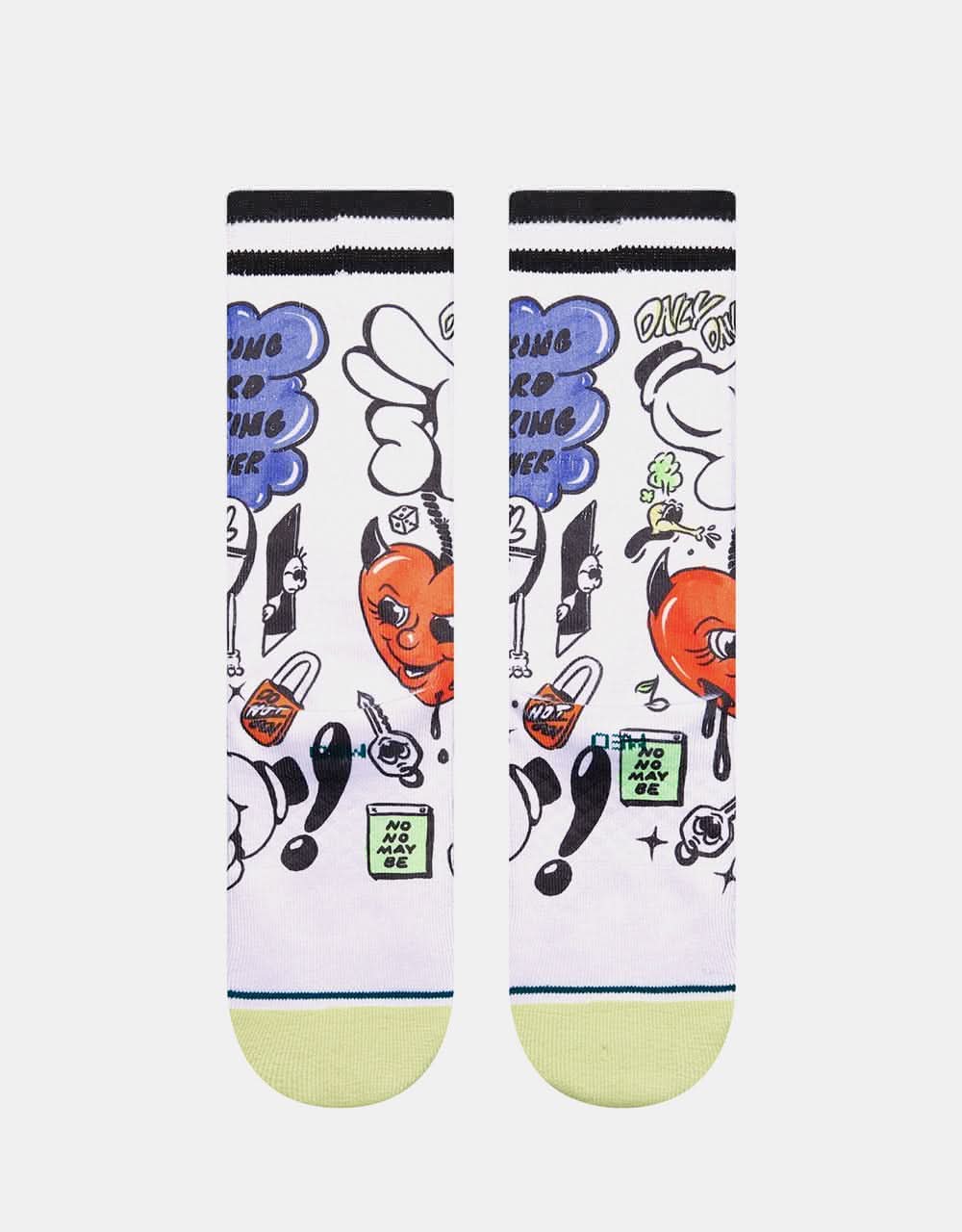 Stance x Cheyne Brooking Daily Danger Crew Socks - White - Image 3