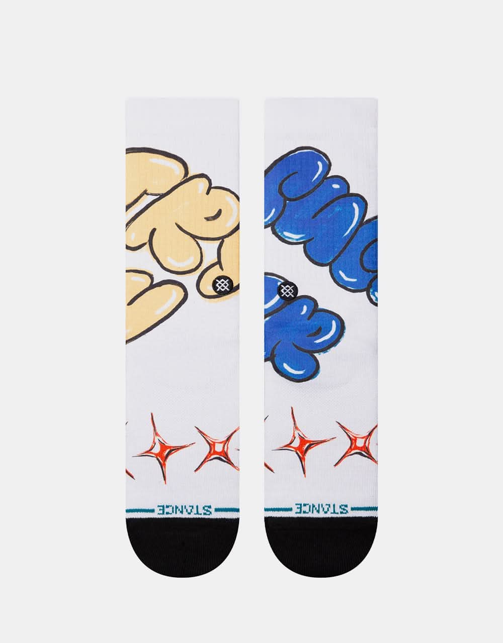Stance x Cheyne Brooking Tryin Sucker Crew Socks - White - Image 2