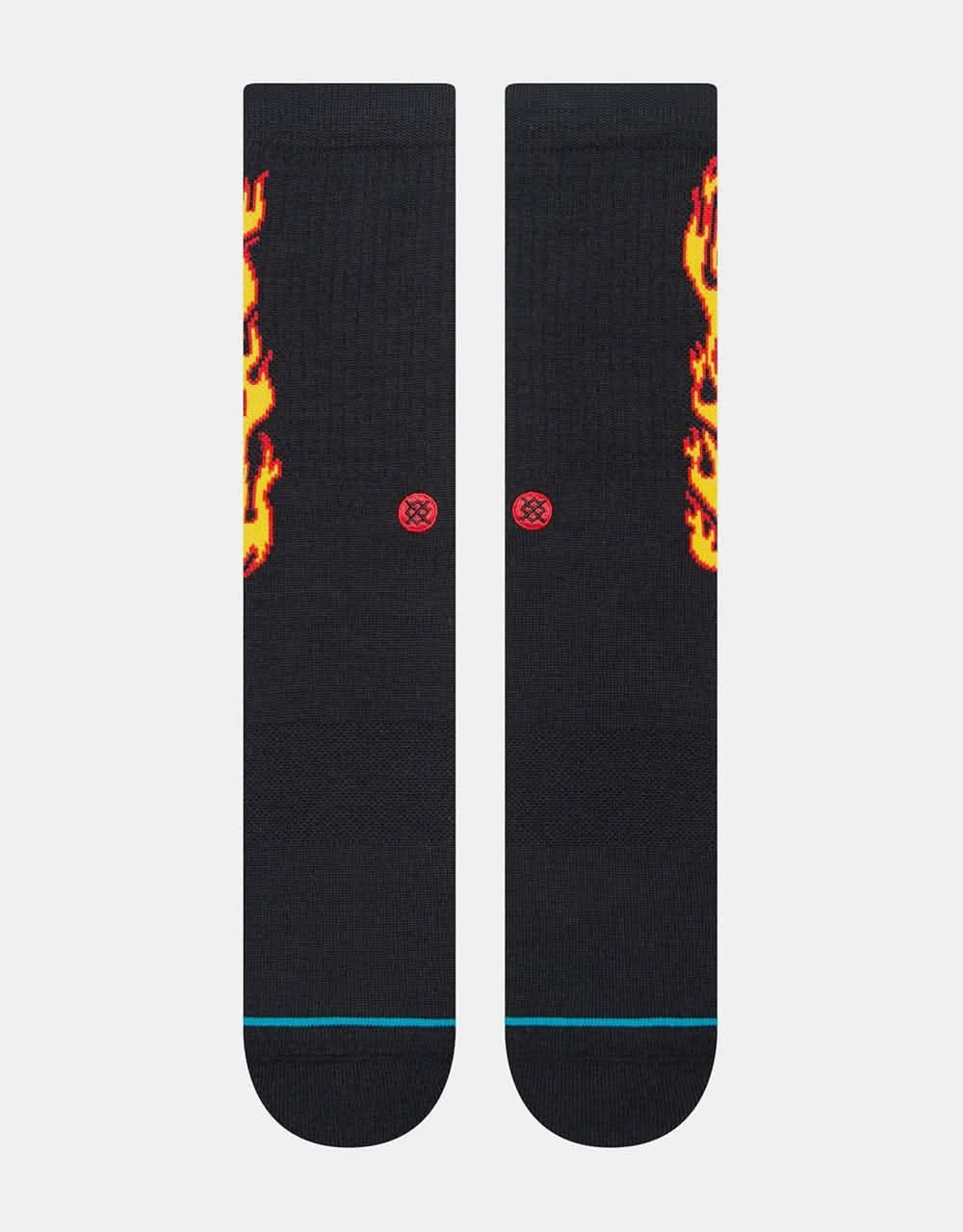 Stance x Chippa Wilson Flammed Crew INFIKNIT® Socks - Black - Image 2