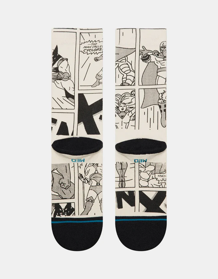 Stance x Marvel Comics Goods vs Bad Crew Socks - Black/White - Image 3