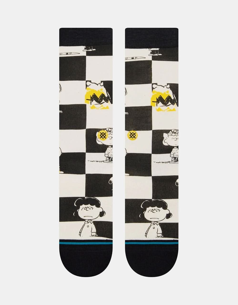 Stance x Peanuts Checked Crew Socks - Black - Image 2