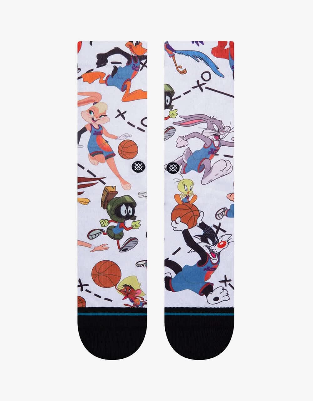 Stance x Space Jam Tune Conversational Crew Socks - White - Image 2