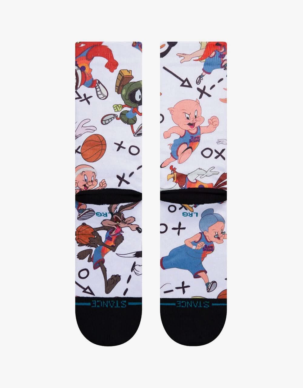 Stance x Space Jam Tune Conversational Crew Socks - White - Image 3