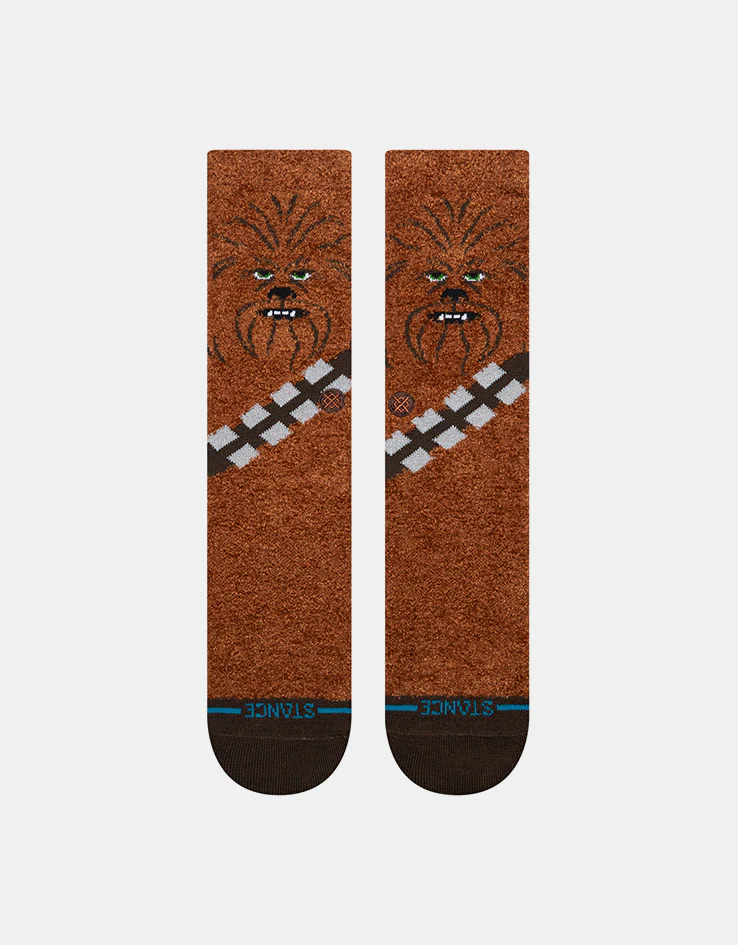 Stance x Star Wars Chewie Crew Socks - Brown - Image 2