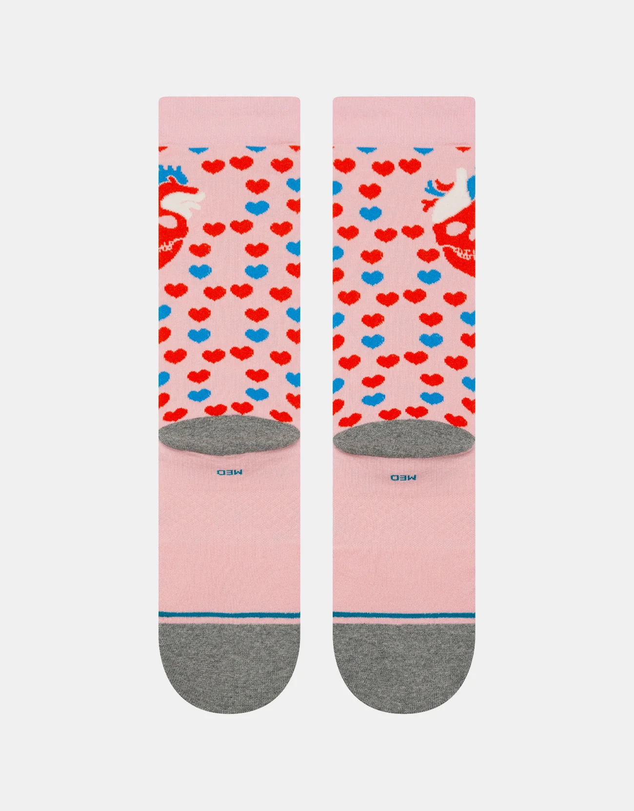 Stance x StrangeLove Hearted Crew Socks - Pink - Image 3