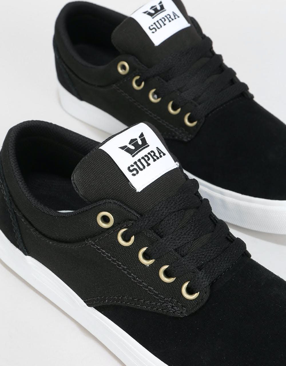 Supra Chino Skate Shoes - Black/White/White - Image 5