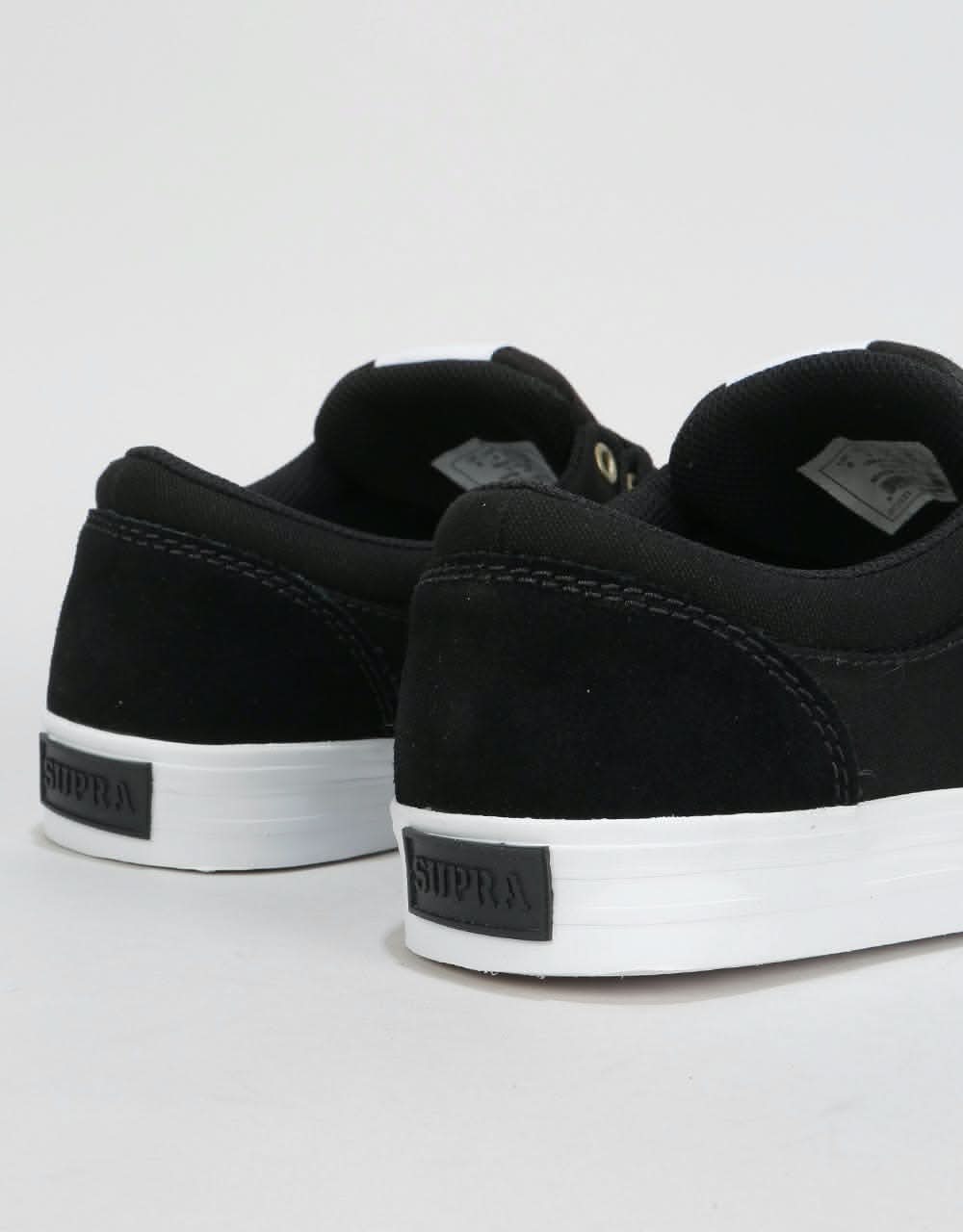 Supra Chino Skate Shoes - Black/White/White - Image 7