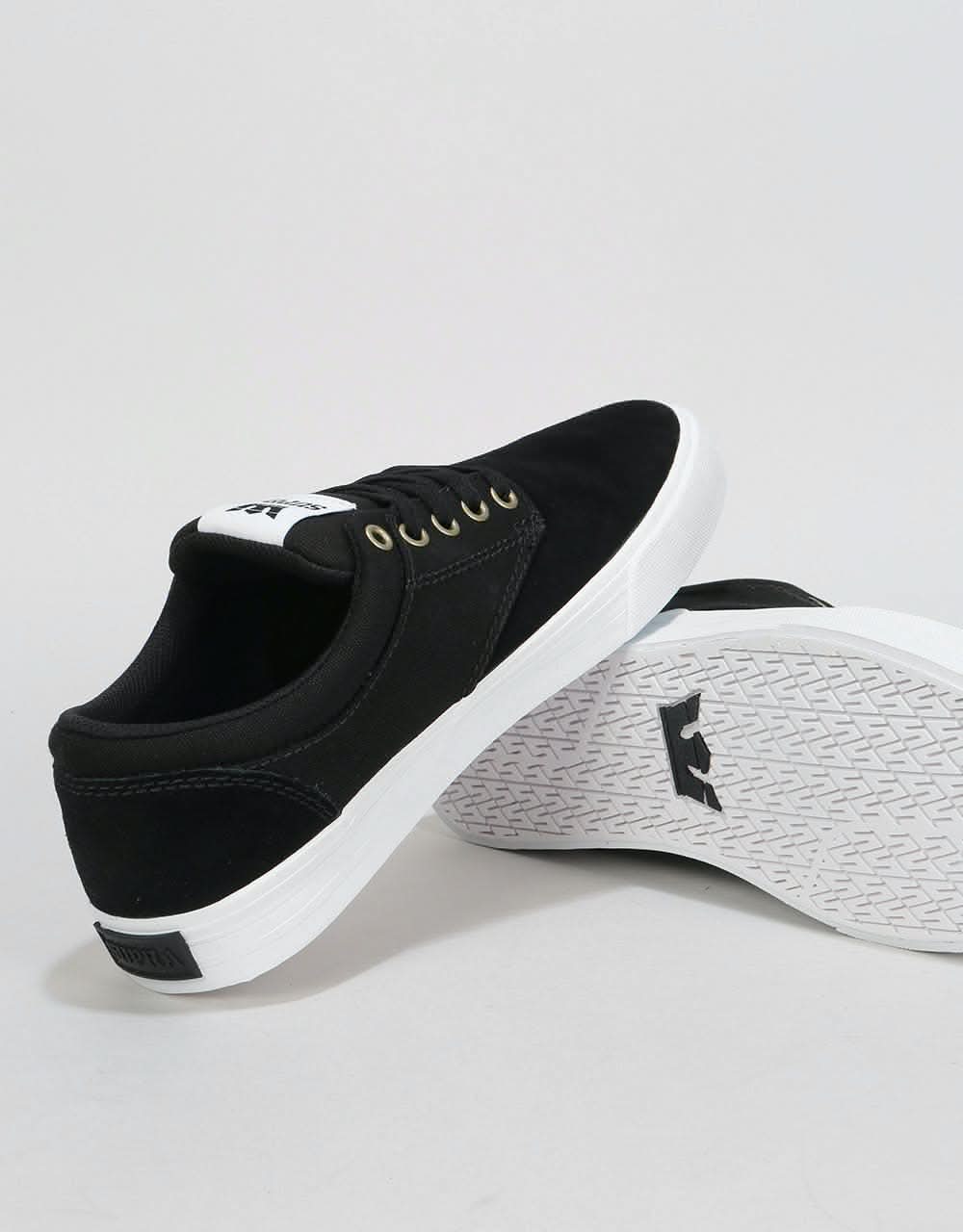 Supra Chino Skate Shoes - Black/White/White - Image 9