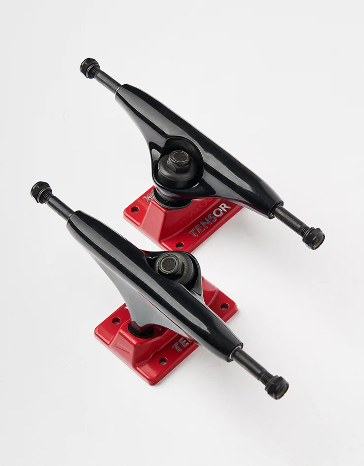 Tensor Alloys 5.25 Skateboard Trucks - Black/Red (Pair) - Image 4