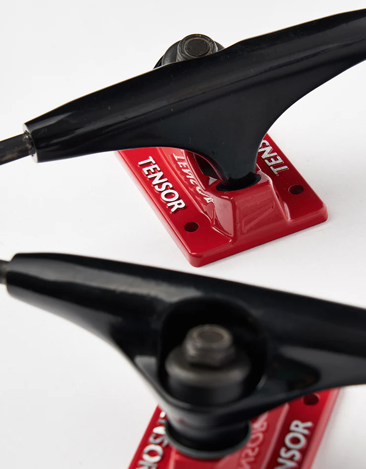Tensor Alloys 5.25 Skateboard Trucks - Black/Red (Pair) - Image 5