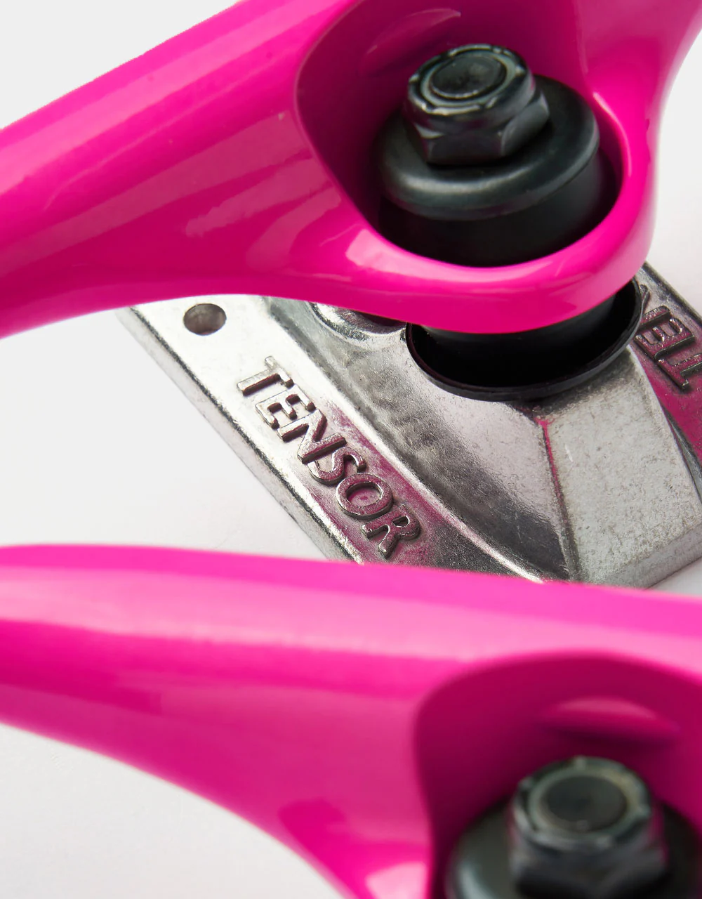 Tensor Alloys 5.25 Skateboard Trucks - Pink/Raw (Pair) - Image 4
